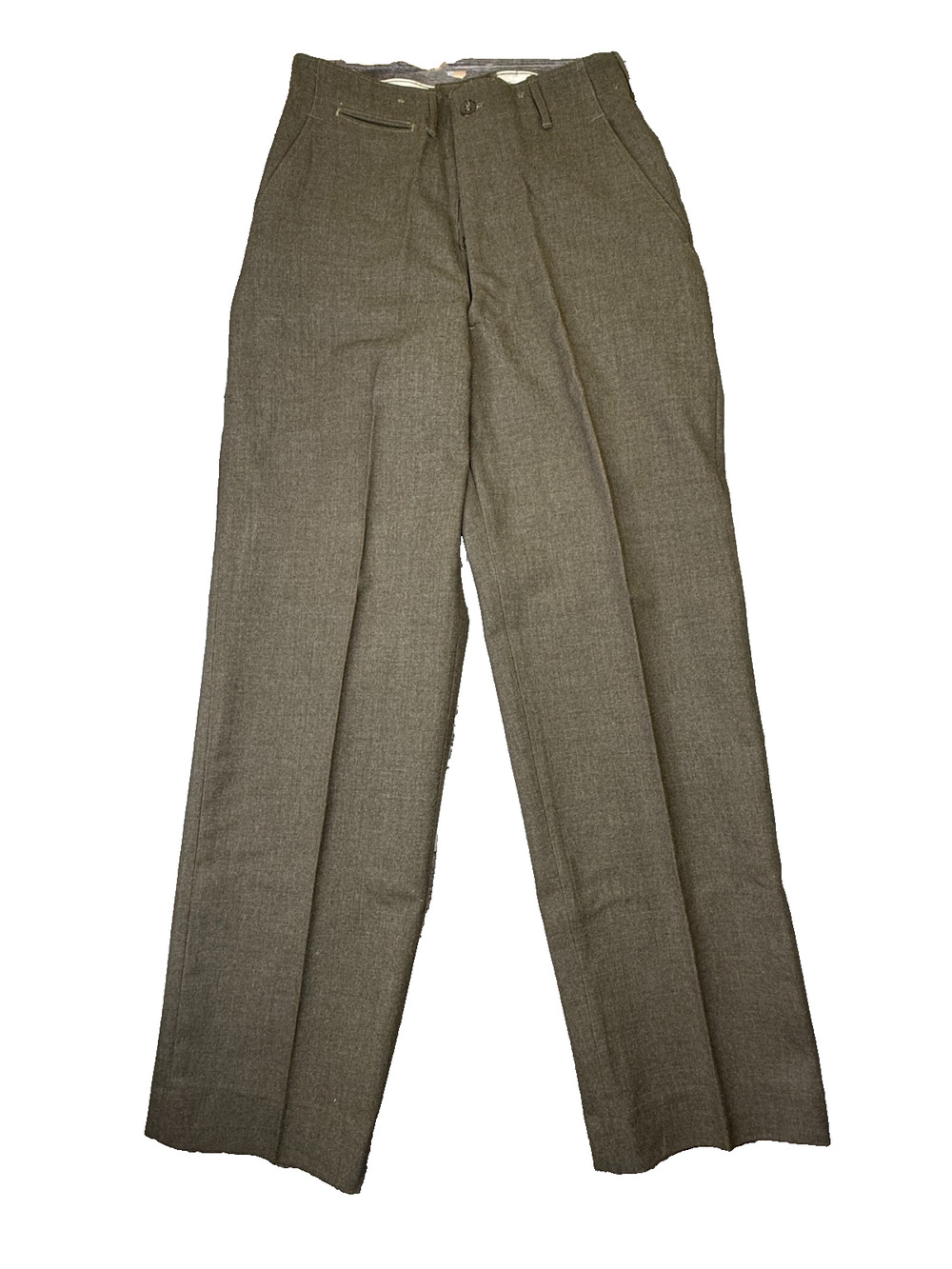 Vintage 40s Army Pants Mens 29x33 Wool Serge OD33 Olive M45 Field Military WWII